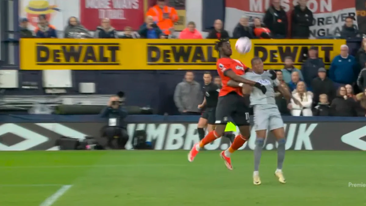 Янг в фатальной борьбе с Адебайо / скриншот из трансляции Setanta Sports