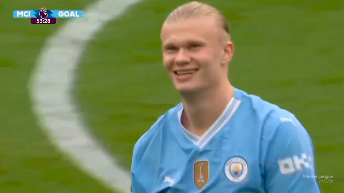 Ерлінг Холанд – герой матчу з Вулверхемптоном / скріншот з трансляції Setanta Sports