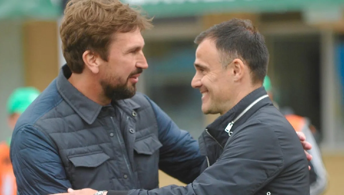 Сергей Долганский и Желько Любенович / ФК Минай