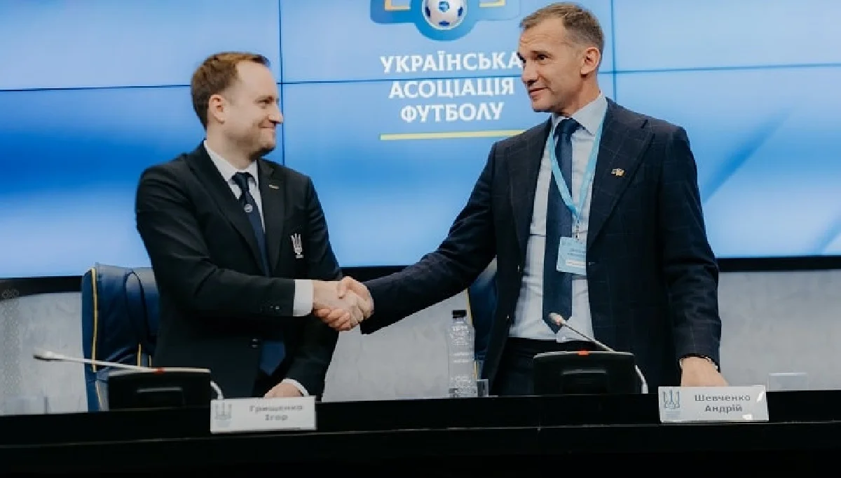 Генсек УАФ Игорь Грищенко и президент УАФ Андрей Шевченко / УАФ