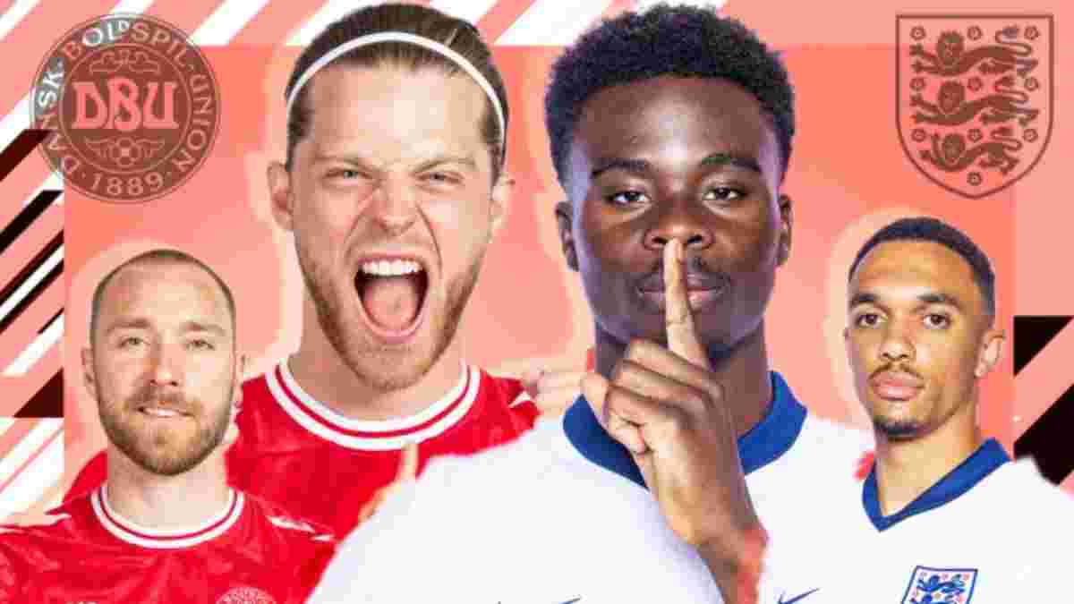 Дания – Англия: стартовые составы и онлайн-трансляция матча Евро-2024