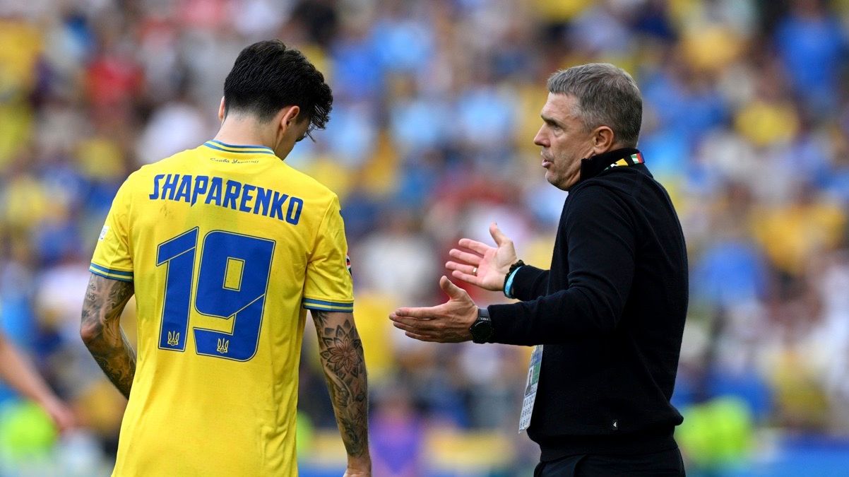 Николай Шапаренко и Сергей Ребров / фото: Chris Ricco - UEFA/UEFA via Getty Images