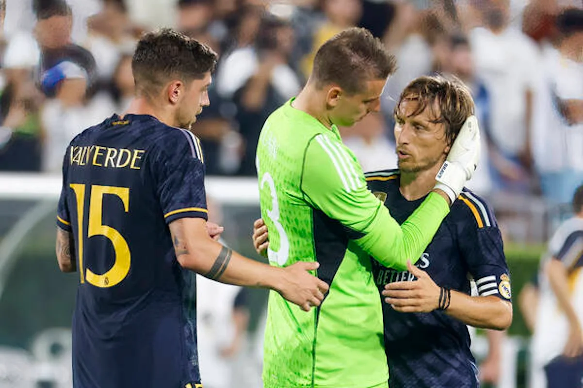 Вальверде, Лунин и Модрич / фото: Ringo Chiu/SOPA Images/Pressfocus