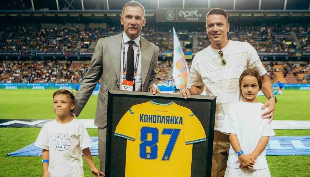 Шевченко та Коноплянка / фото: УАФ