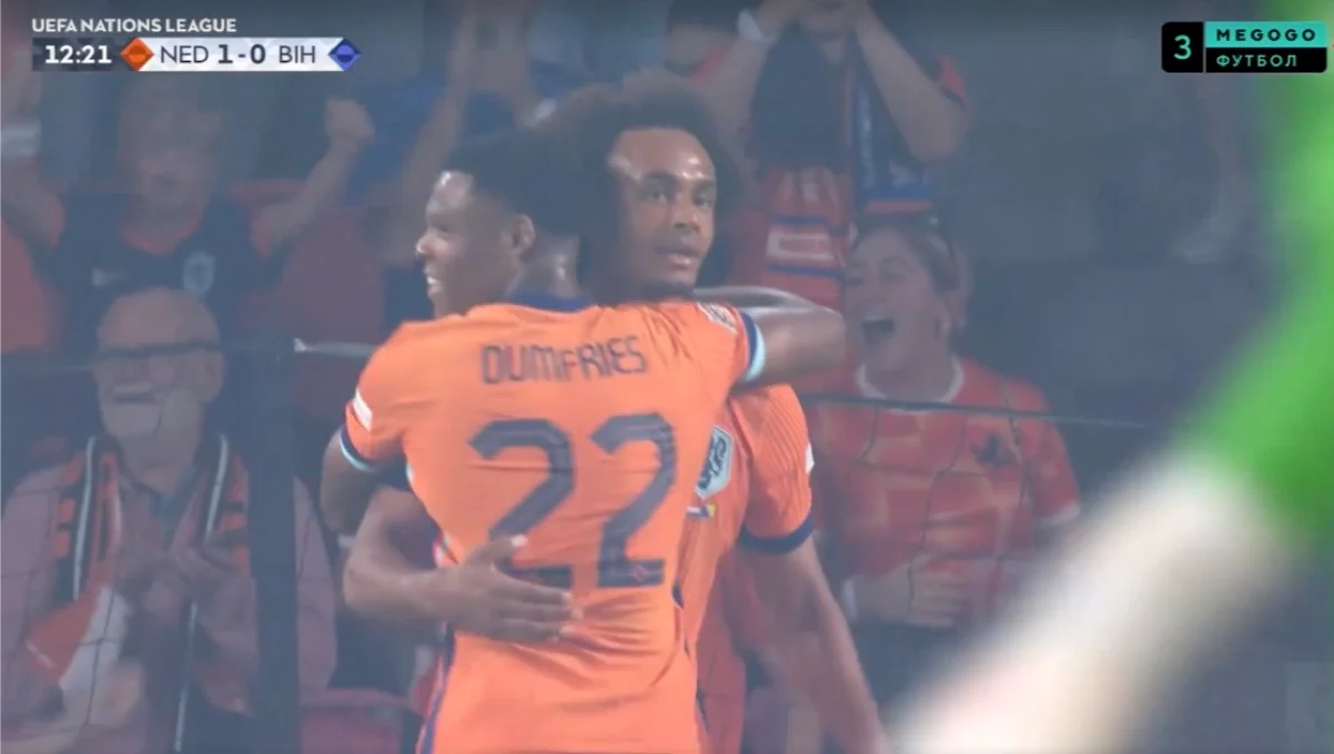 Нидерланды – Босния и Герцеговина – 5:2 / Скрин