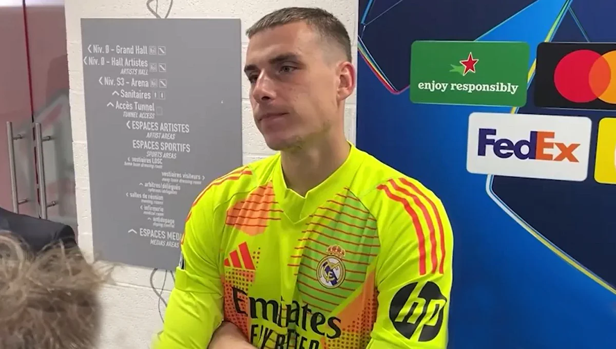 Андрій Лунін / Стоп-кадр з відео