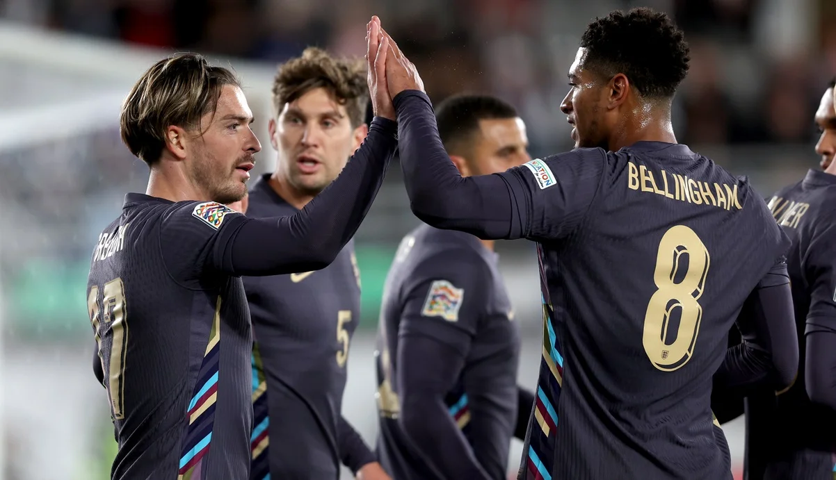 Джек Гріліш та Джуд Беллінгем / фото: Joosep Martinson - UEFA/UEFA via Getty Images