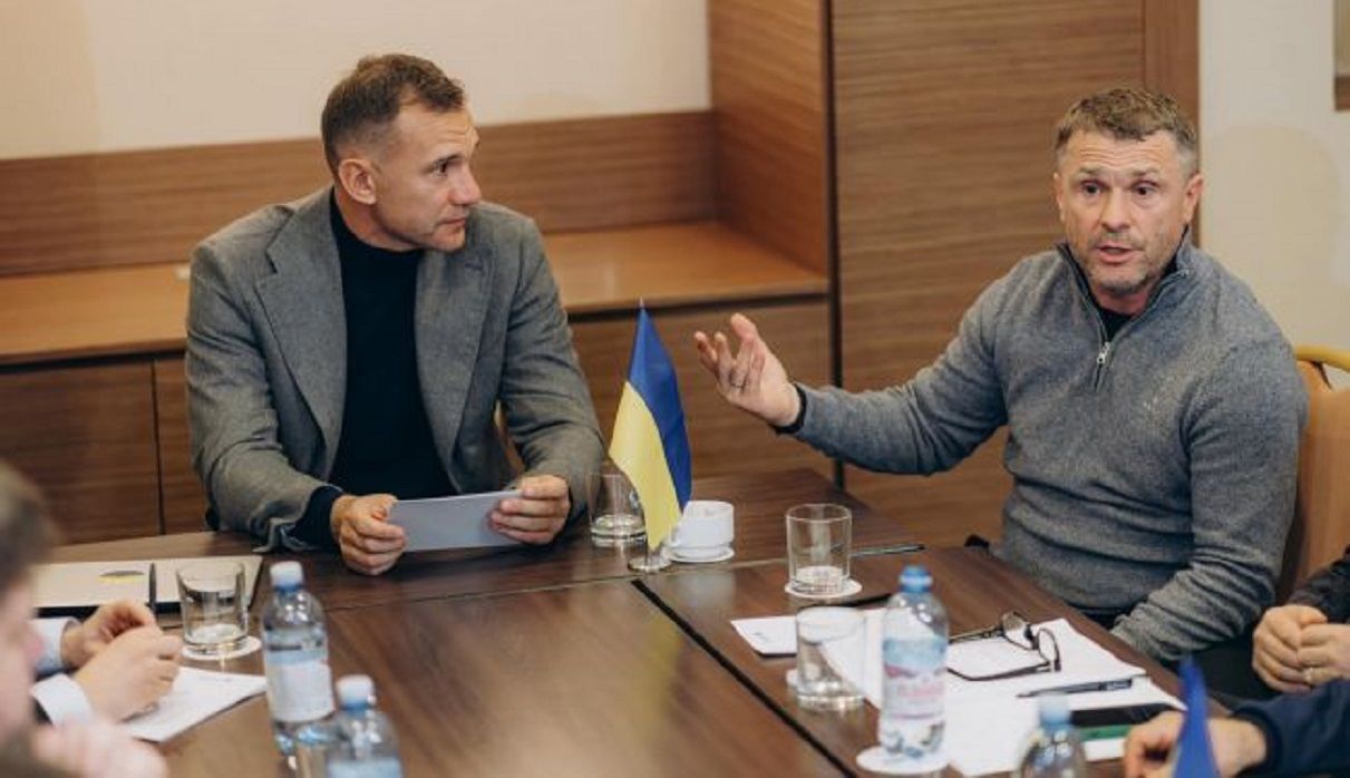Шевченко і Ребров / Прес-служба УАФ