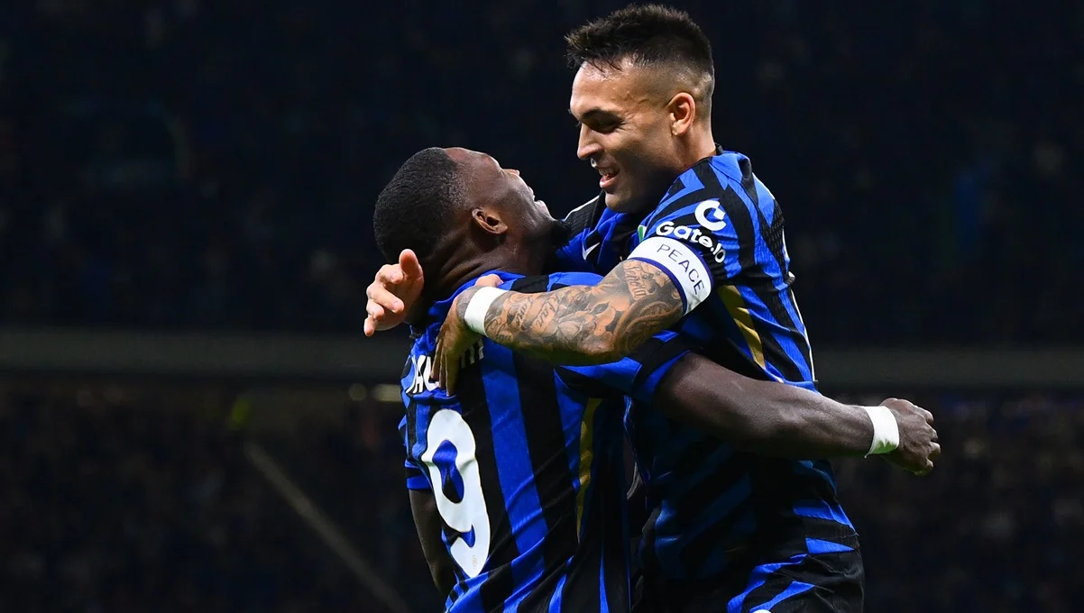 Лаутаро Мартінес та Маркус Тюрам / фото: Mattia Pistoia - Inter/Inter via Getty Images