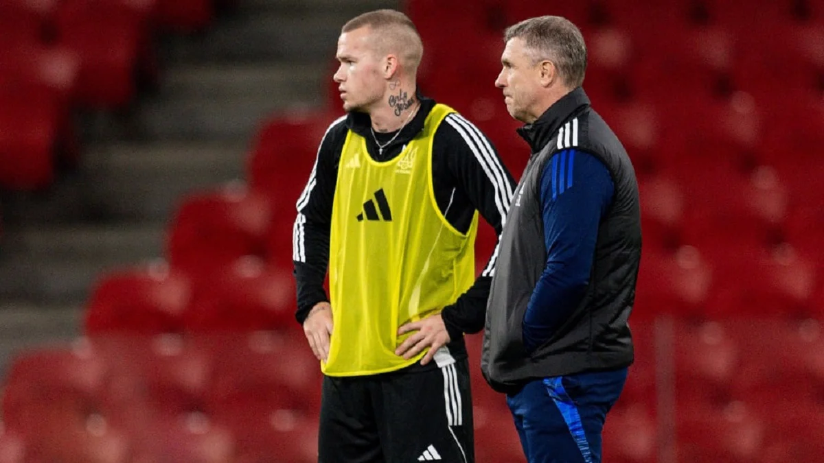 Михайло Мудрик і Сергій Ребров / УАФ