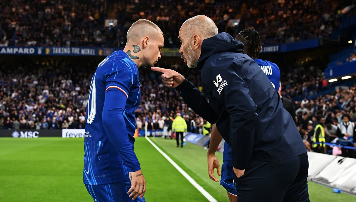 Михайло Мудрик і Енцо Мареска / фото: Darren Walsh/Chelsea FC via Getty Images