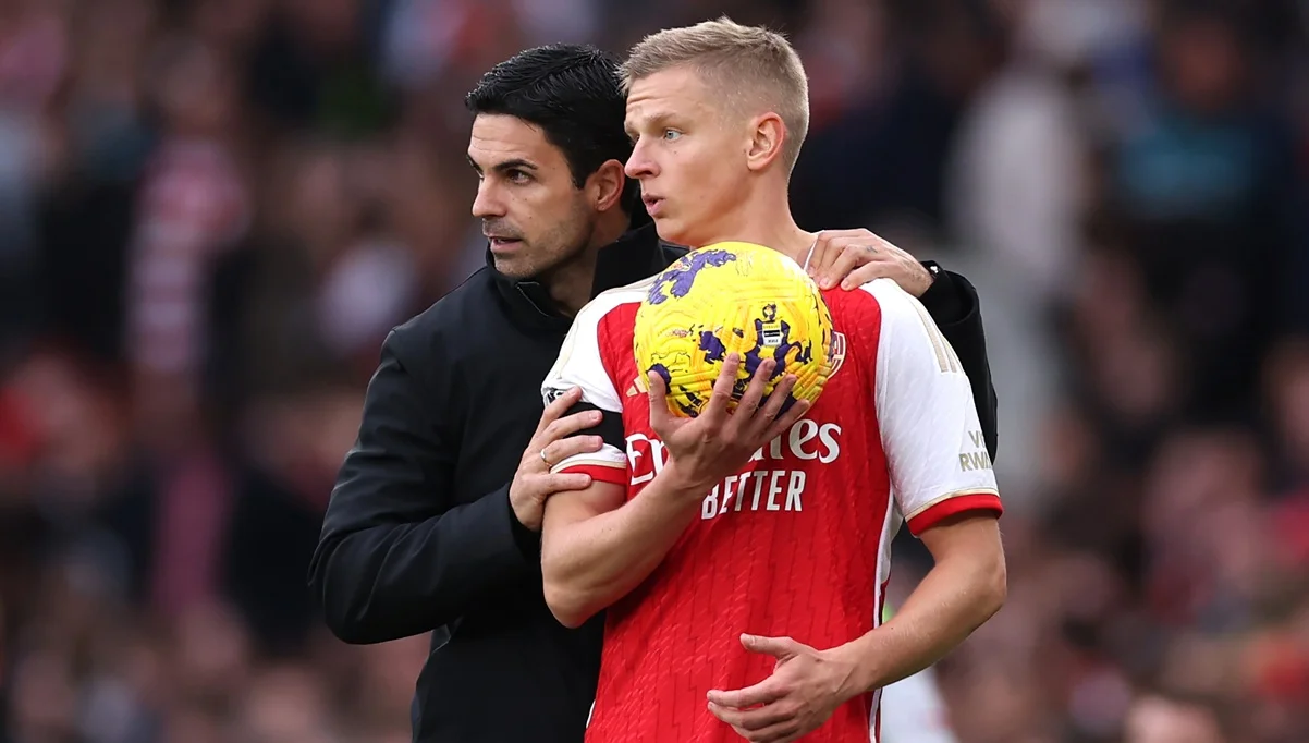 Мікель Артета та Олександр Зінченко / фото: Alex Pantling/Getty Images