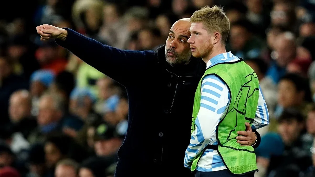 Гвардиола и Де Брюйне / фото: Martin Rickett/PA