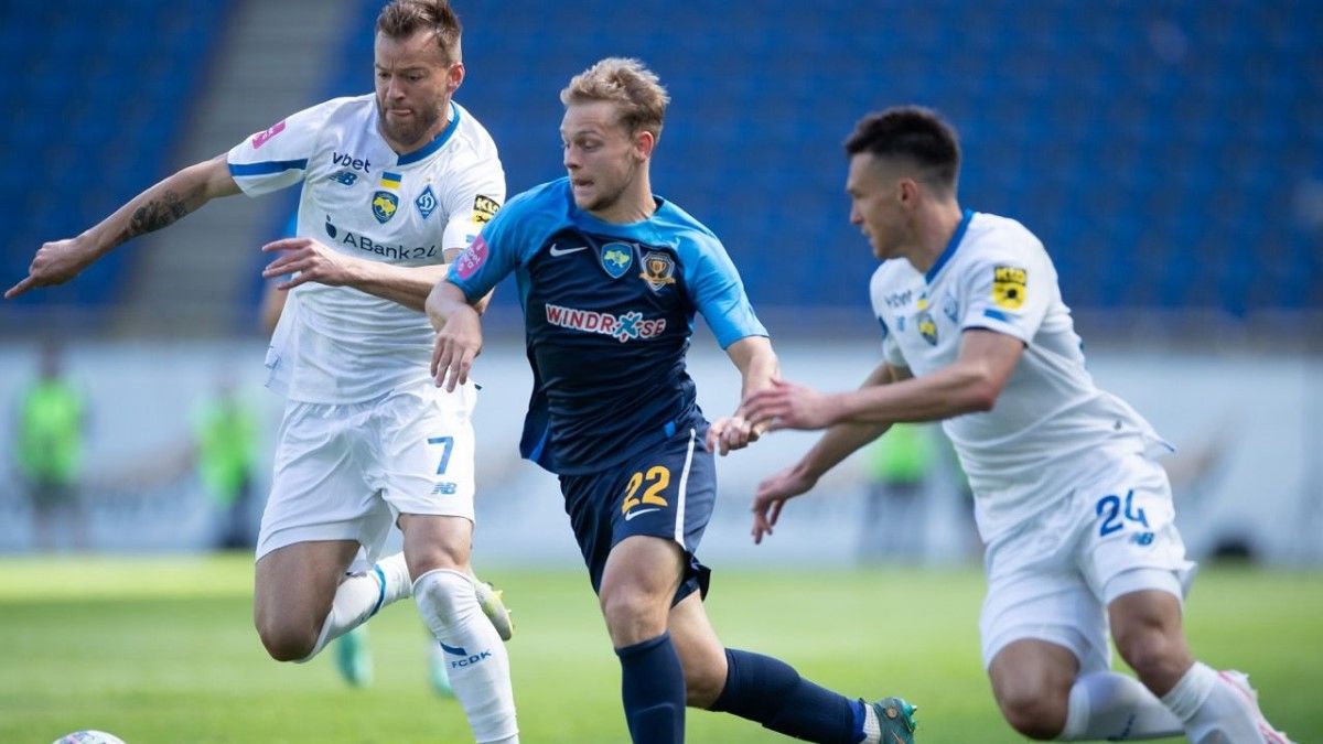 Валентин Рубчинський у матчі проти Динамо / фото: ФК Динамо