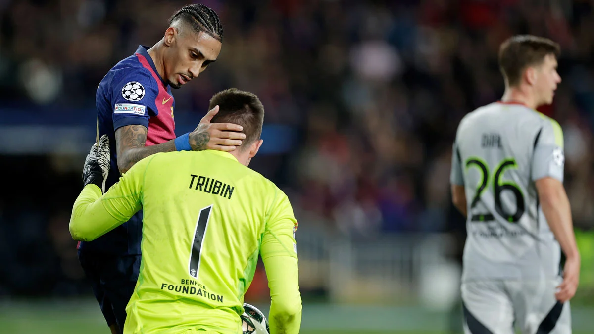 Трубін і Рафінья / Maria Gracia Jimenez/Soccrates/Getty Images