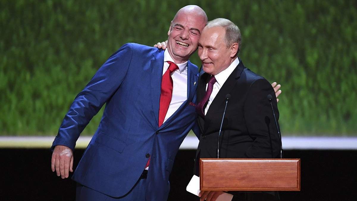 Инфантино и Путин / Reuters