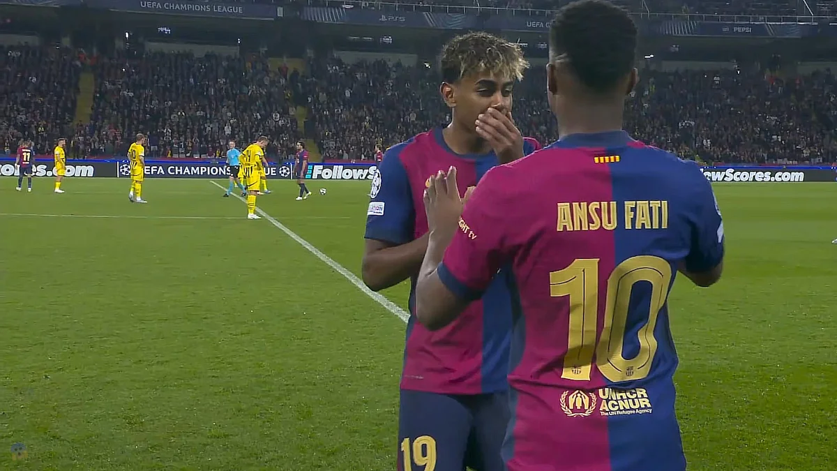 Ламин Ямаль и Ансу Фати / скриншот