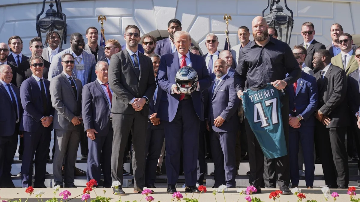 Філадельфія Іглз на зустрічі з Дональдом Трампом / Фото: НФЛ