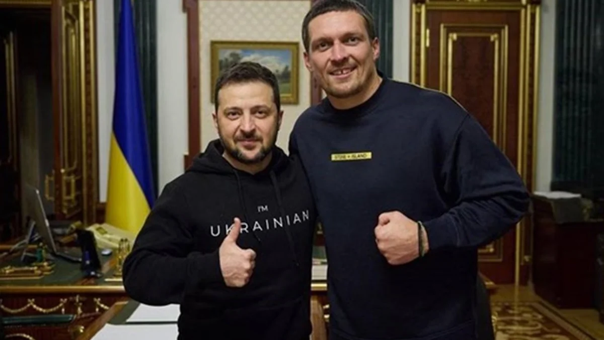 Владимир Зеленский и Александр Усик / фото: Офис Президента