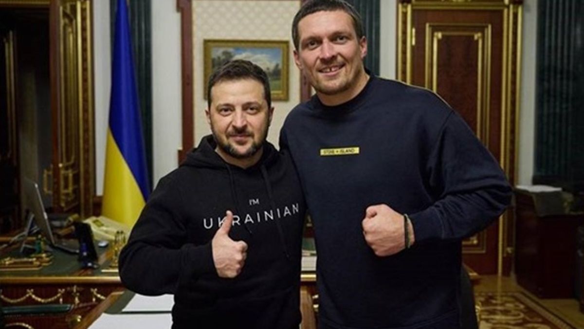 Владимир Зеленский и Александр Усик / фото: Офис Президента