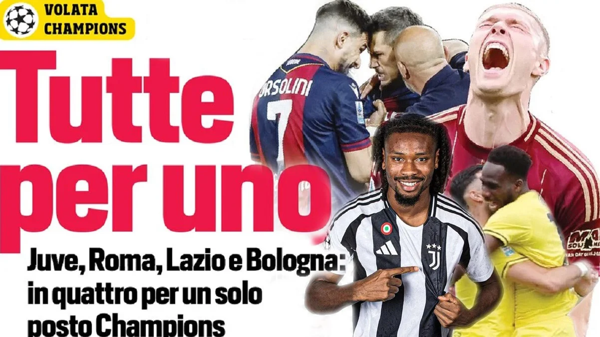 Рома, Лацио, Ювентус и Болонья сражаются за Лигу чемпионов / иллюстрация: Corriere dello Sport