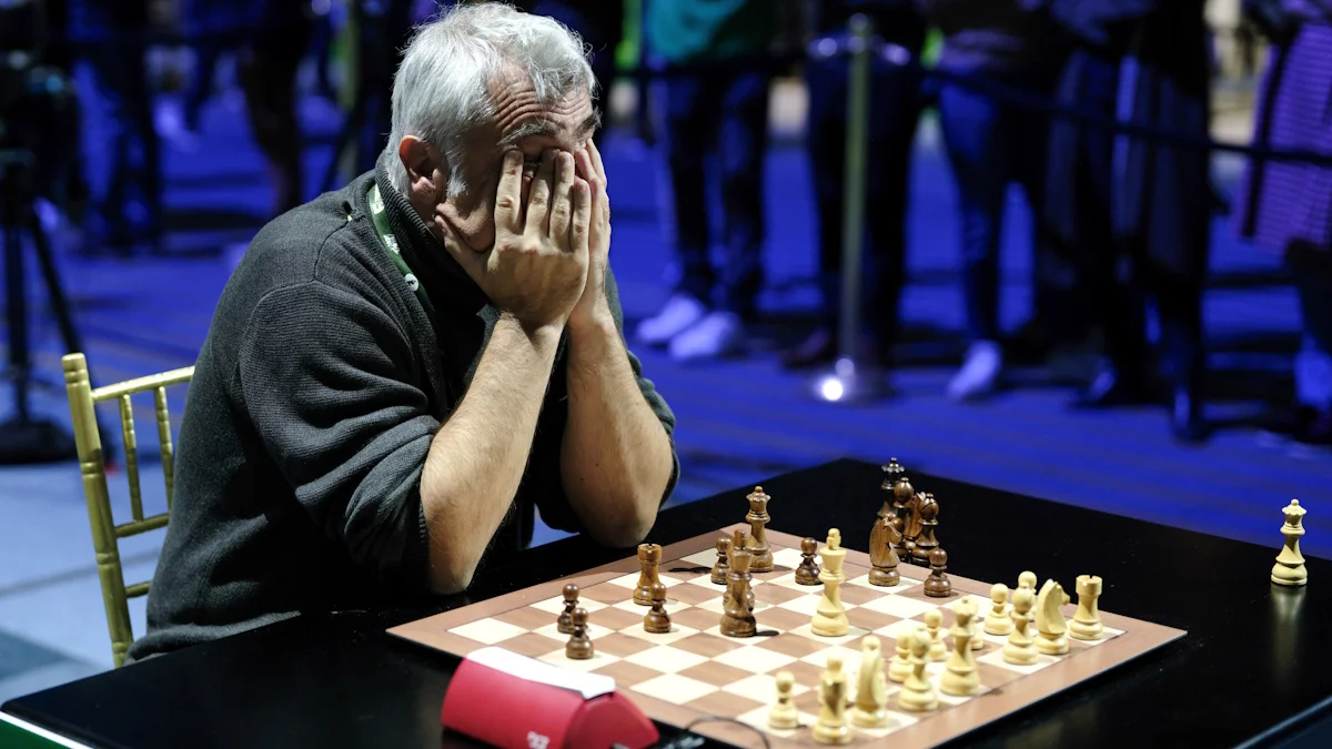 Український гросмейстер Василь Іванчук на ЧС-2024 з бліцу / GettyImages