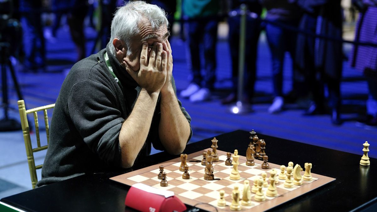 Український гросмейстер Василь Іванчук на ЧС-2024 з бліцу / GettyImages
