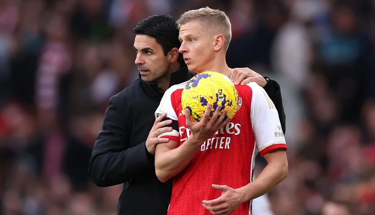 Мікель Артета та Олександр Зінченко / Photo by Alex Pantling/Getty Images