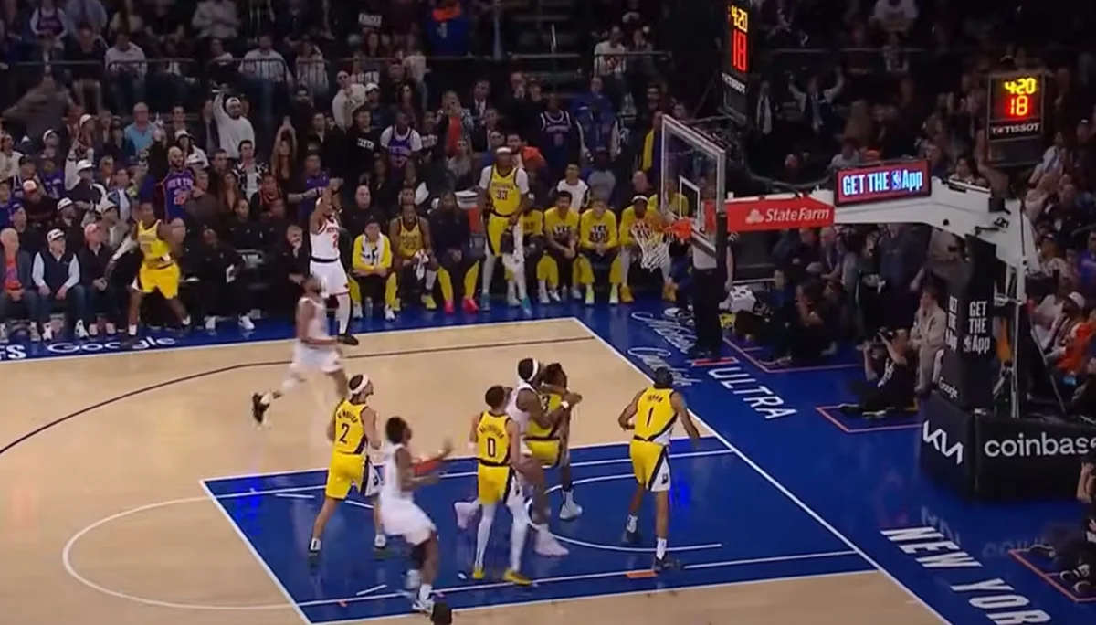 Индиана переиграла Нью-Йорк на его площадке / скриншот