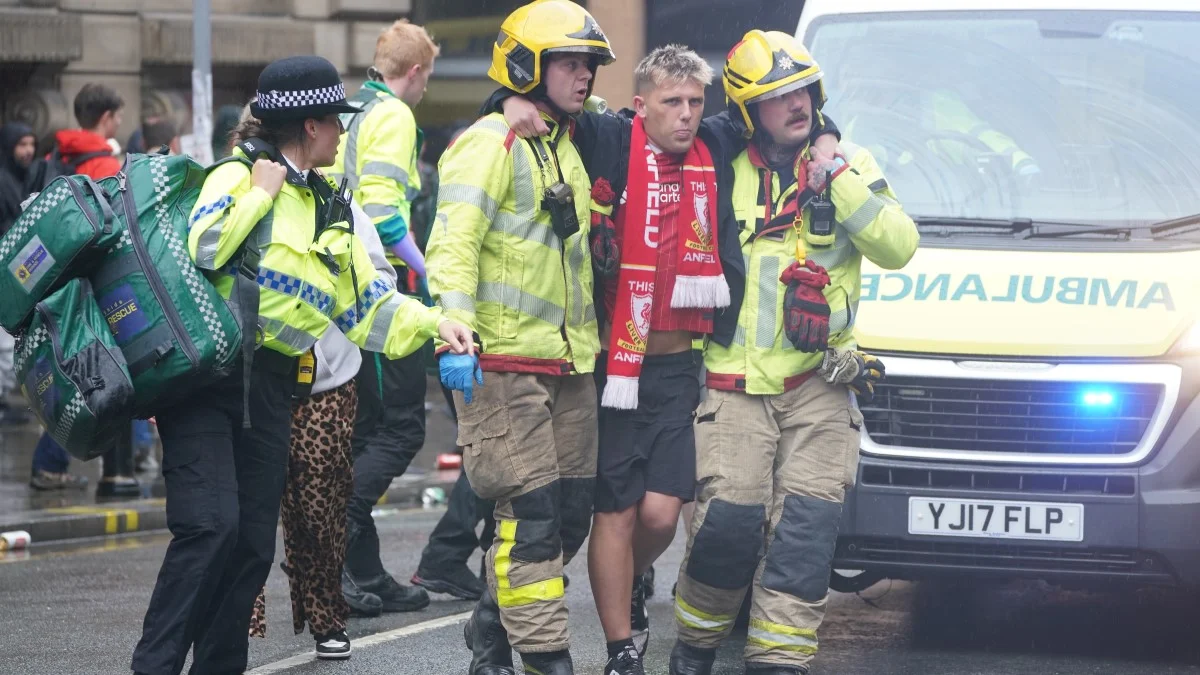 Последствия наезда машины на фанатов Ливерпуля / Getty Images