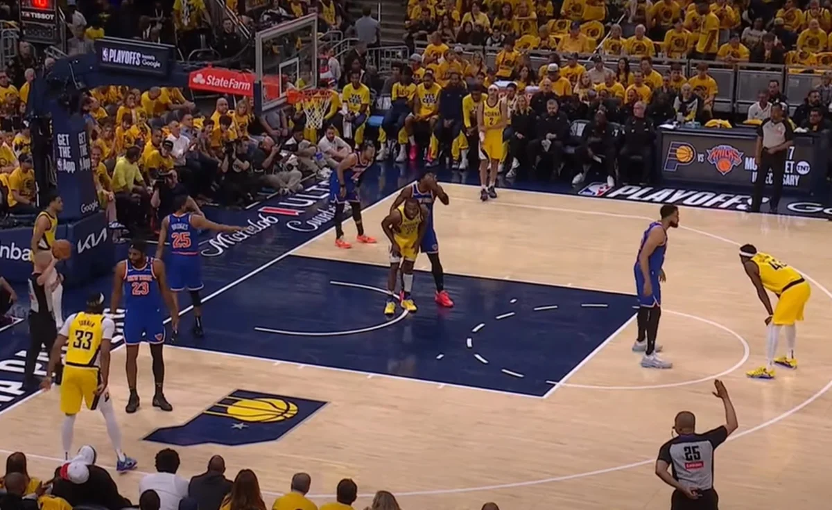 Индиана обыграла Нью-Йорк в шестом матче серии / скриншот