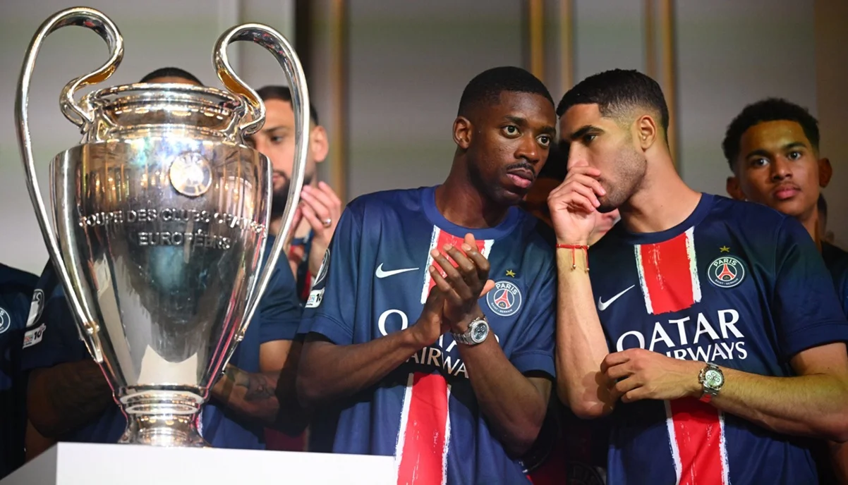 Дембеле та Хакімі / фото: A. Réau/L'Équipe