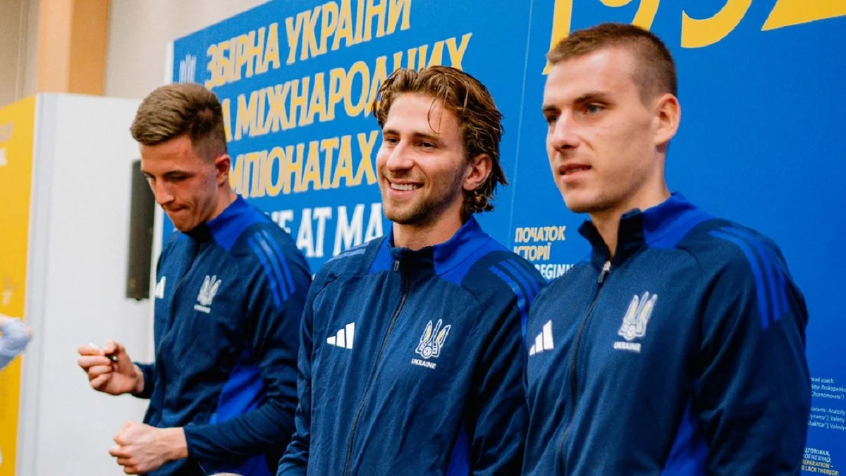 Гравці збірної на зустрічі / фото: УАФ