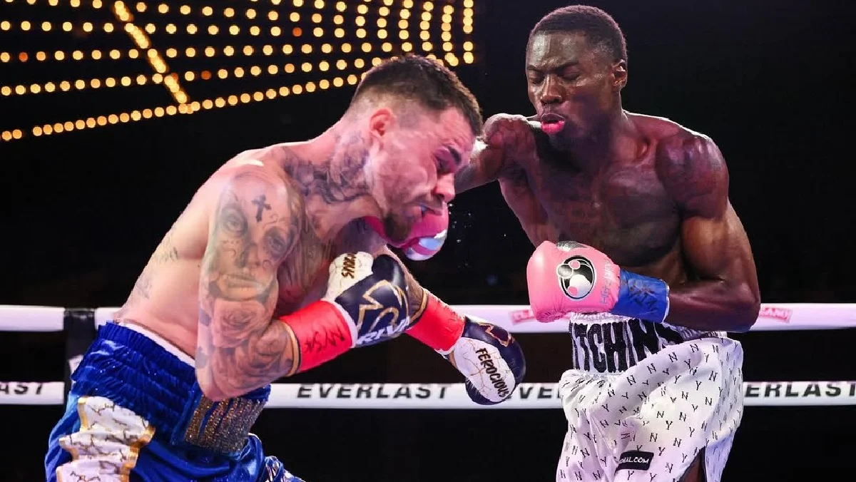 Ричардсон Хитчинс и Джордж Камбосос / Фото Geoffrey Knott / Matchroom Boxing