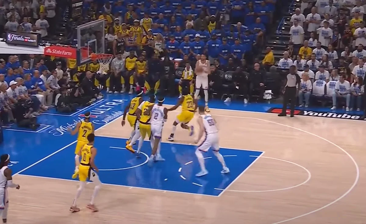 Оклахома оказалась сильнее Индианы / скриншот