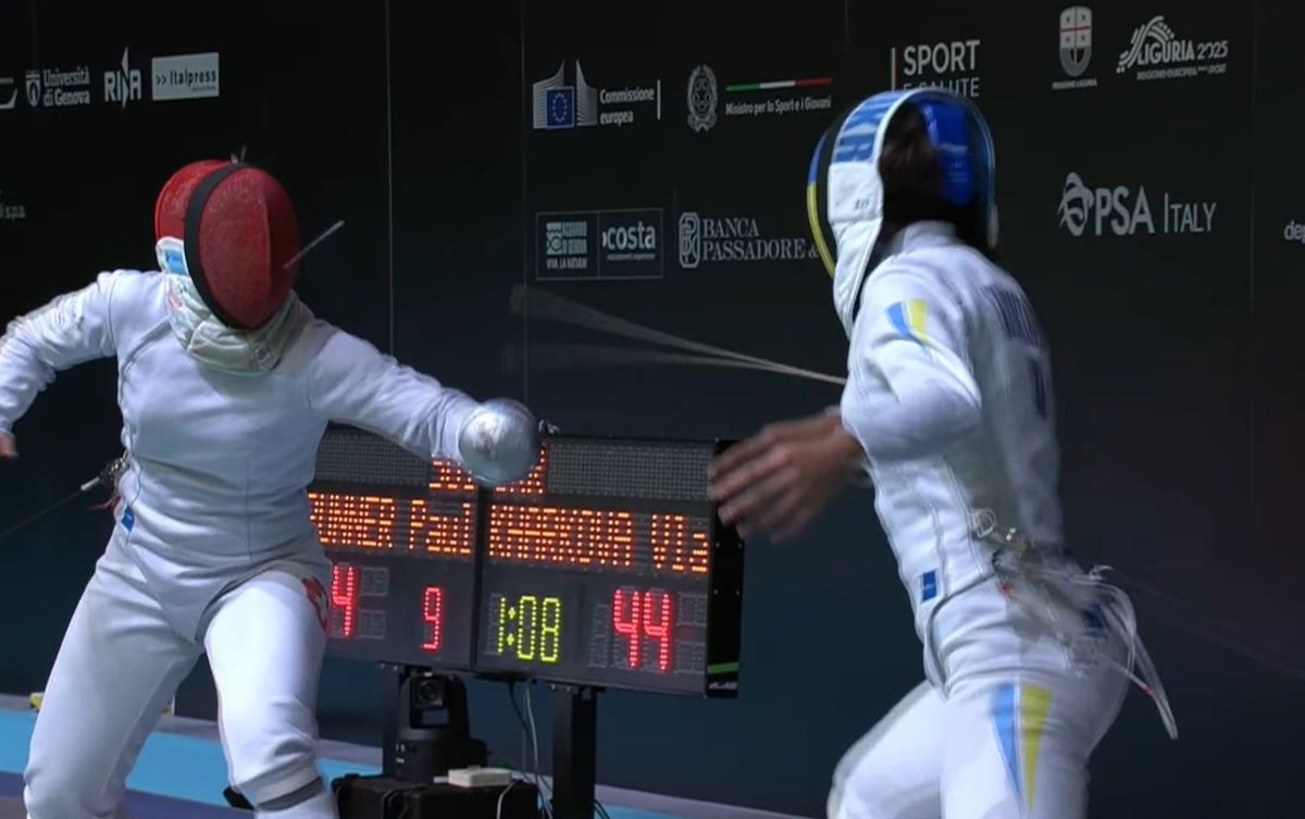 Влада Харькова (справа) принесла Украине чемпионский бал / скриншот