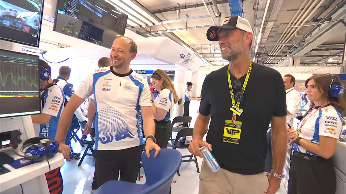 Юрген Клопп / Скриншот из трансляции Формулы-1