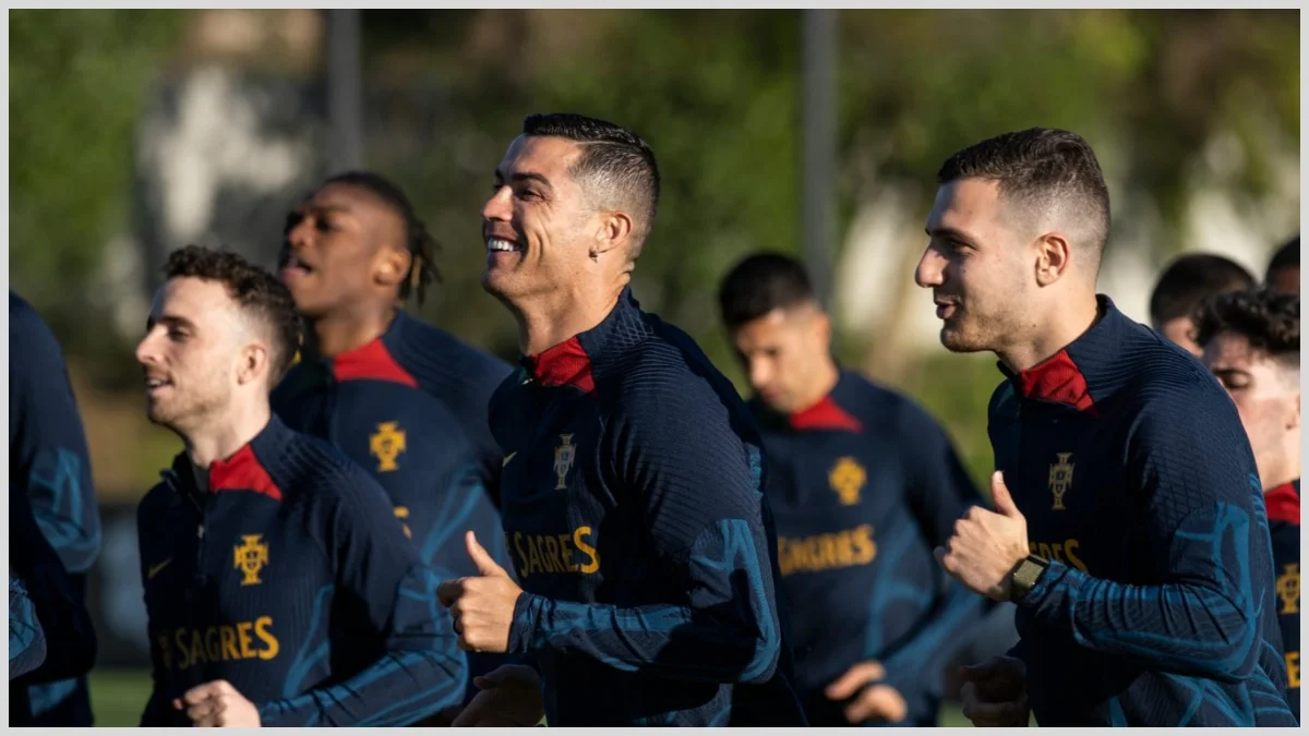 Діогу Жота, Кріштіану Роналду та Діогу Далот / Photo by Hugo Amaral/SOPA Images/LightRocket via Getty Images