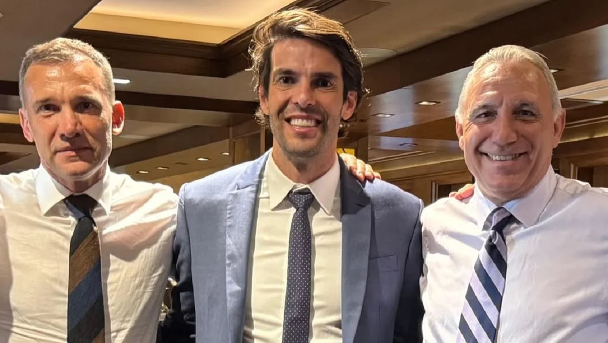 Шевченко, Кака і Стоїчков / Фото зі соцмереж