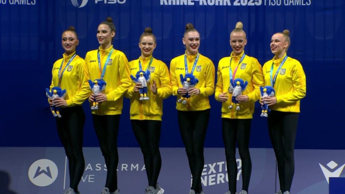 Студенческая сборная Украины по художественной гимнастике / фото: FISU TV