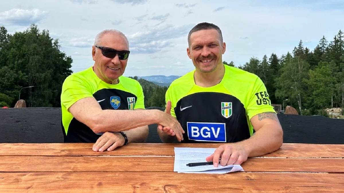 Александр Усик и Геннадий Буткевич / ФК Полесье