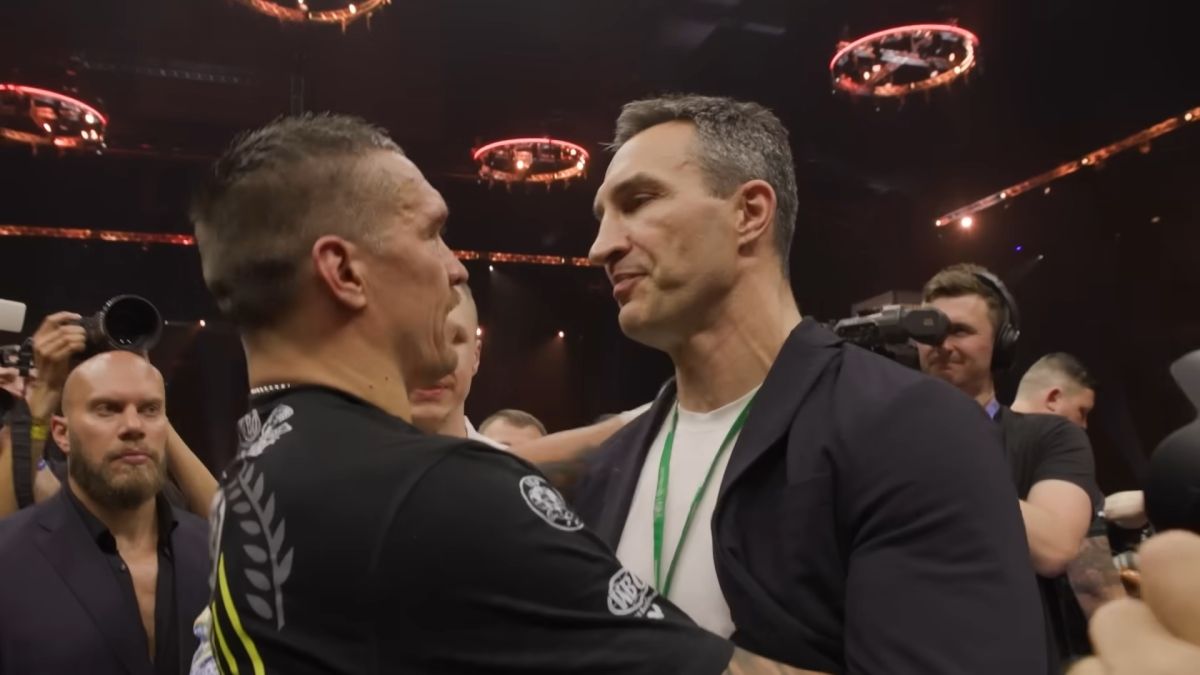 Олександр Усик та Володимир Кличко / Скріншот