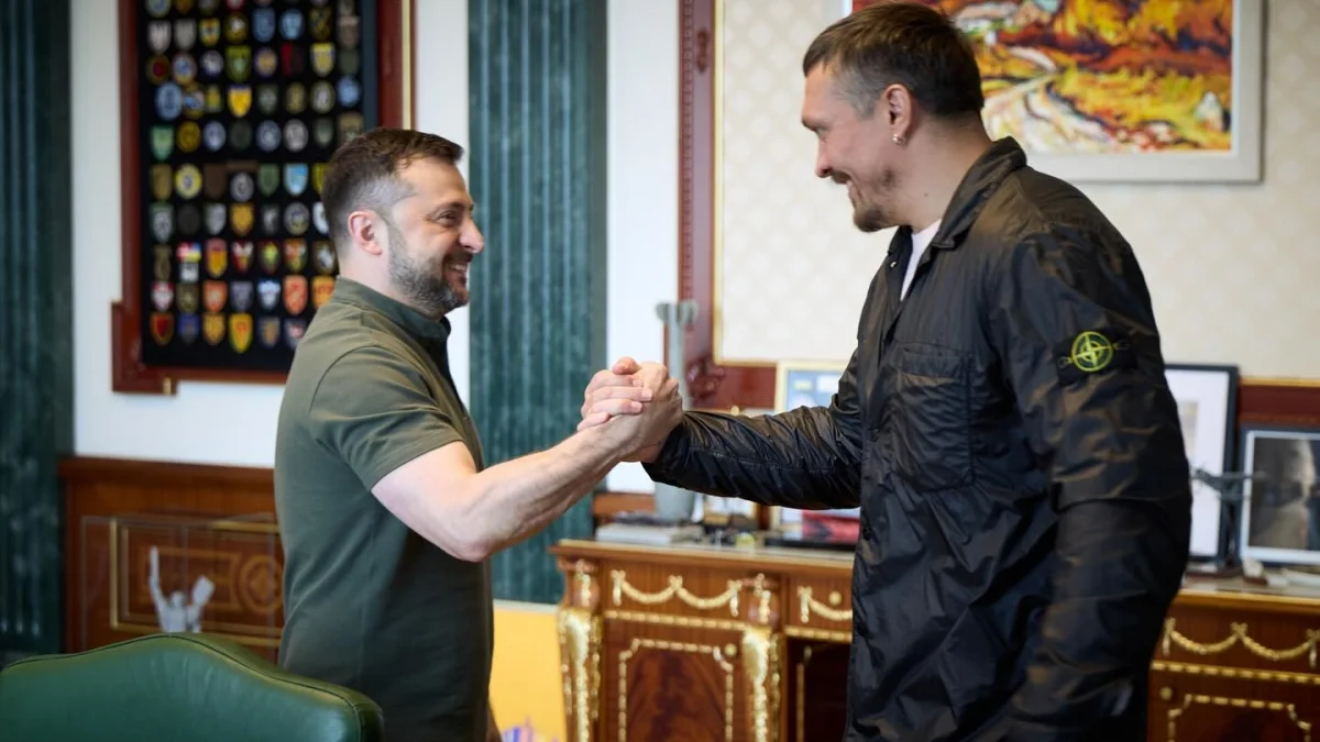Володимир Зеленський та Олександр Усик / фото: Офіс Президента України
