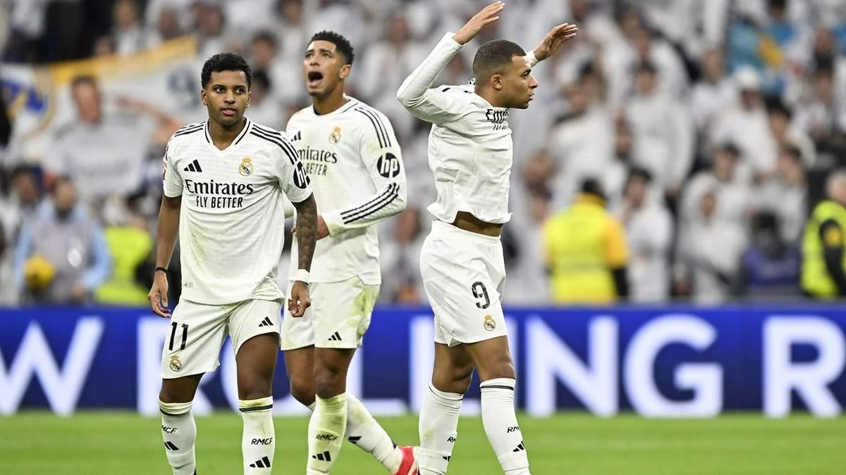 Родріго, Джуд Беллінгем та Кіліан Мбаппе / фото: Getty images