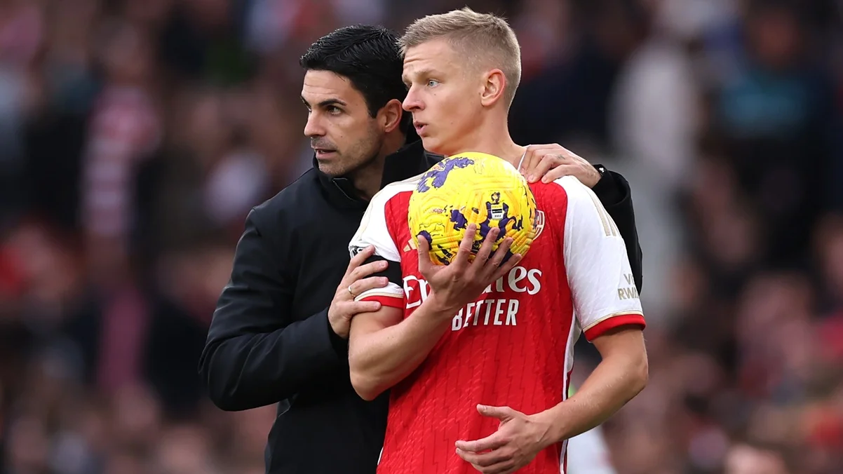 Микель Артета и Александр Зинченко / фото: Alex Pantling/Getty Images