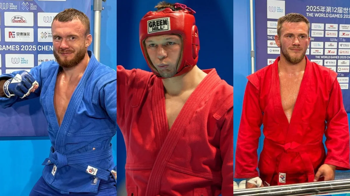 Кучеренко, Руднев и Давыденко / фото: Национальная федерация самбо Украины