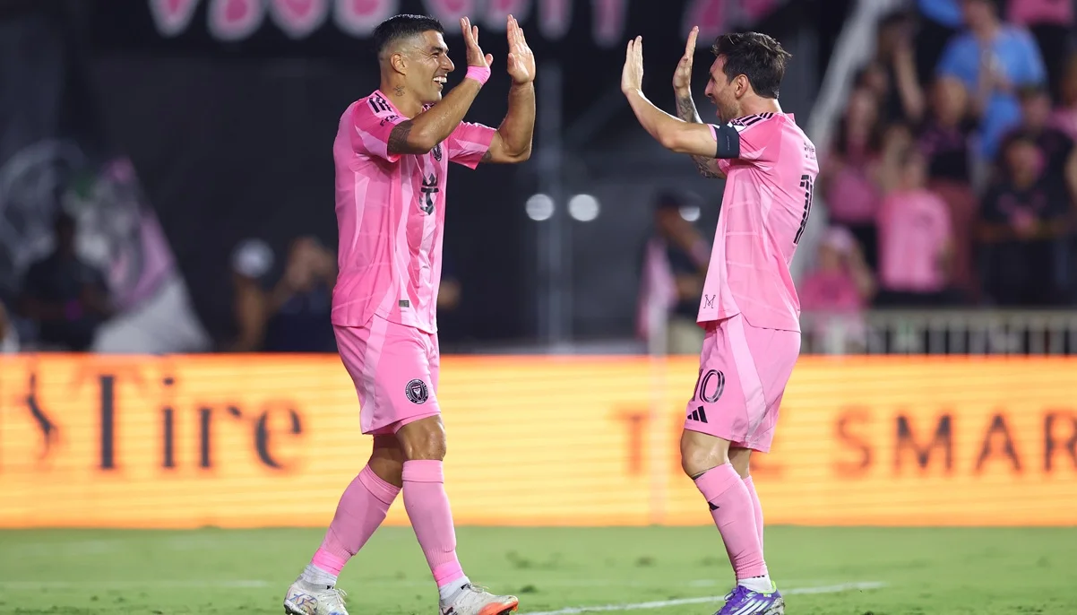 Лионель Месси и Луис Суарес / фото: Megan Briggs/Getty Images