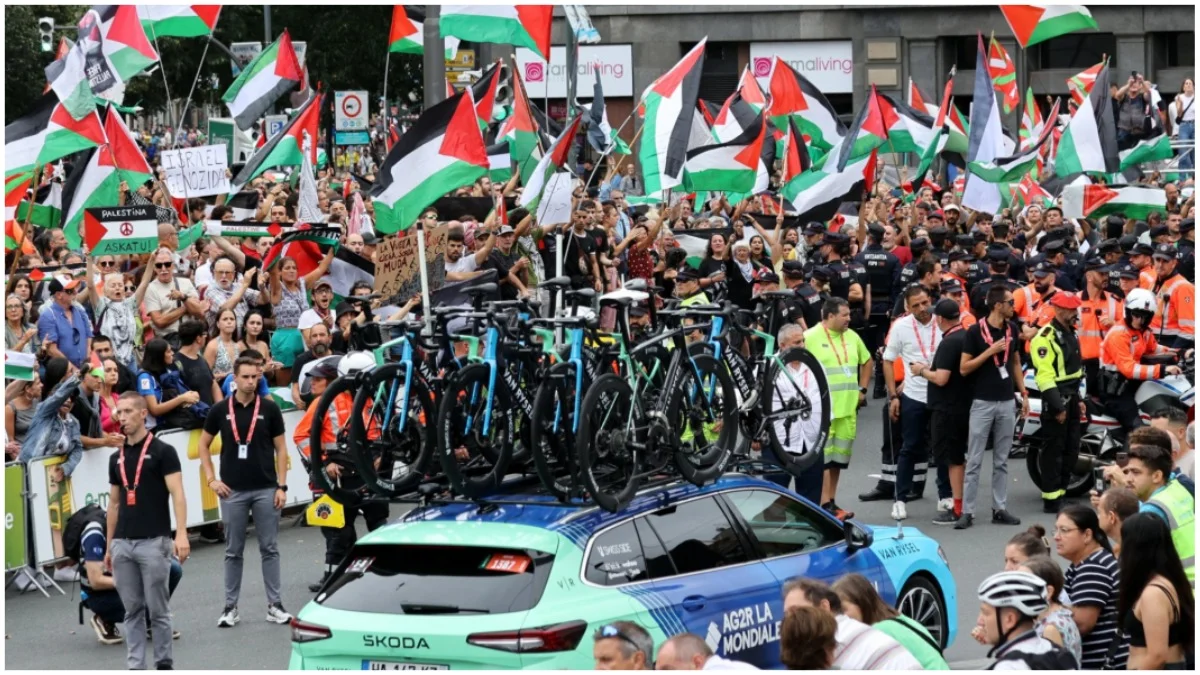 Протести на Вуельті / Скріншот