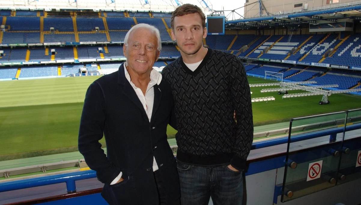 Джорджо Армани и Андрей Шевченко / фото: Dave M. Benett/Getty Images