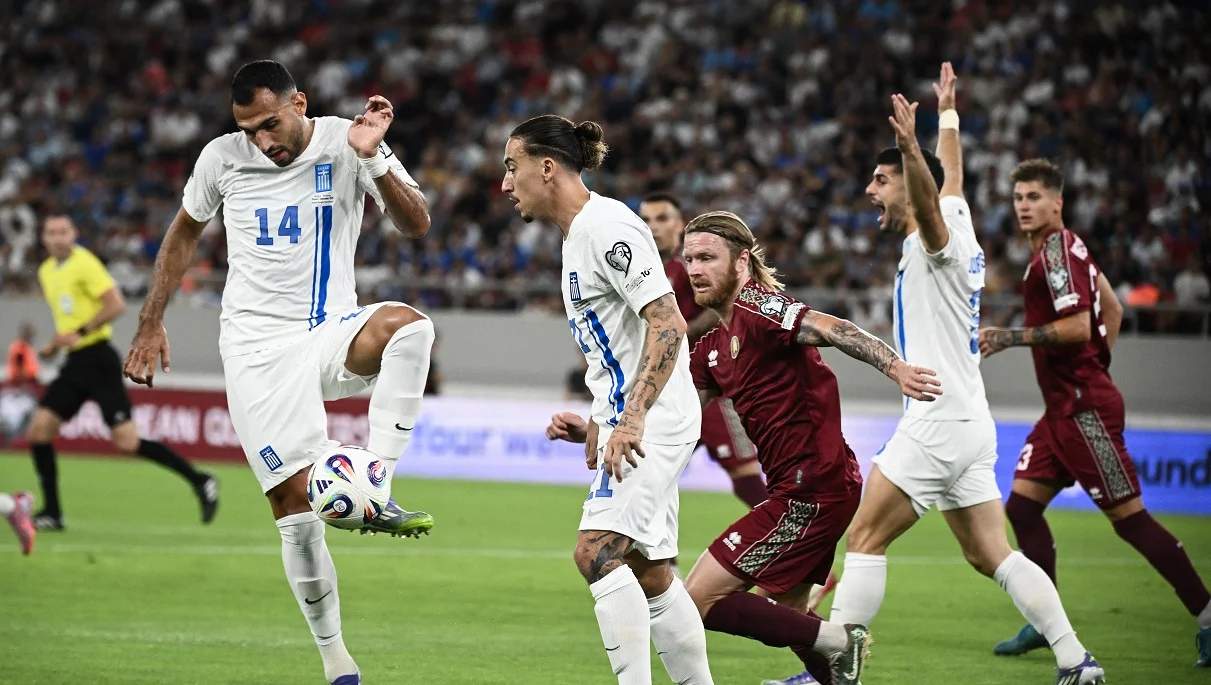 Греція – Білорусь – 5:1 / Photo by ANGELOS TZORTZINIS/AFP via Getty Images